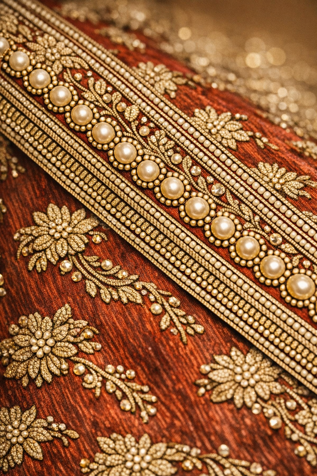 Heritage Bridal Lehenga in Deep Red — Handcrafted Punjabi Couture by Kothi Couture