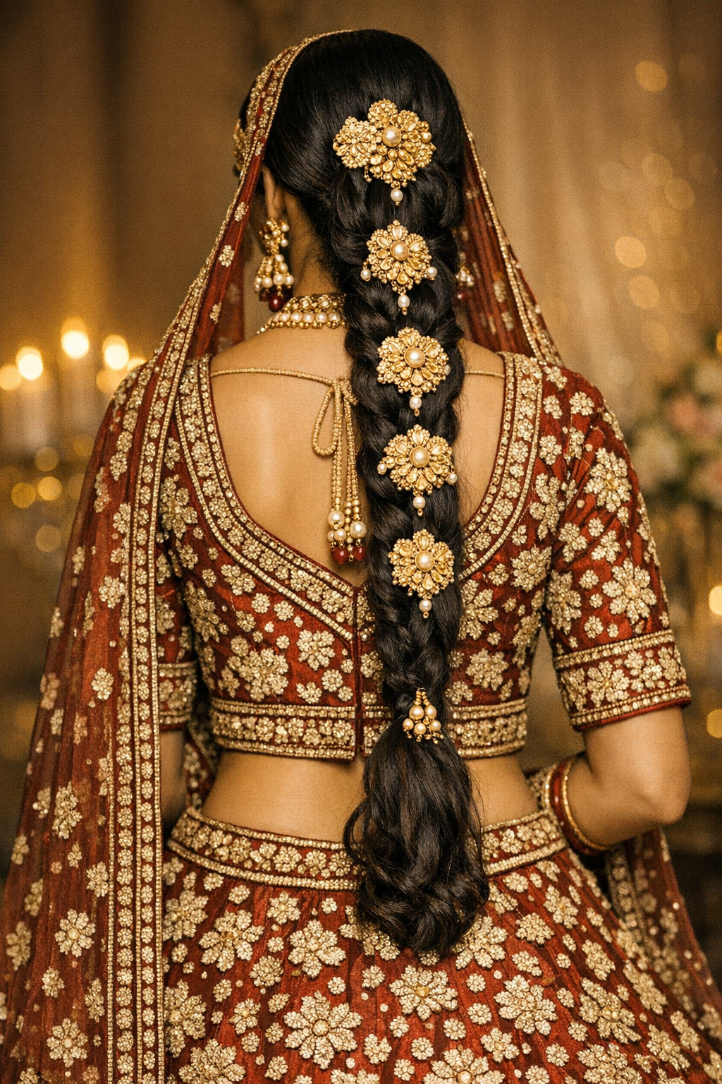 Heritage Bridal Lehenga in Deep Red — Handcrafted Punjabi Couture by Kothi Couture
